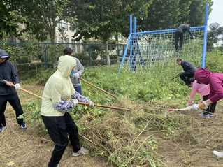 公共教学部清理教学基地义务劳动...